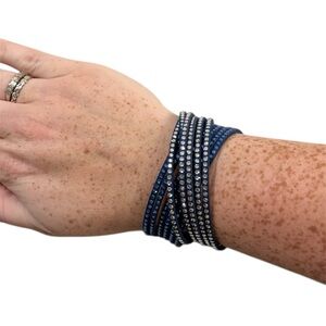 Swarovski Slake Two Tone Double Wrap Bracelet